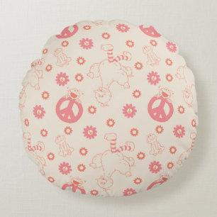 Sesame Street   Good Vibes Pattern Round Cushion