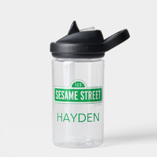 Sesame Street Green Logo Add Your Name Water Bottle