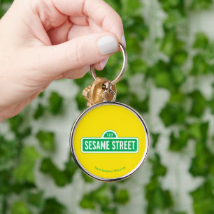 Sesame Street Green Logo Key Ring
