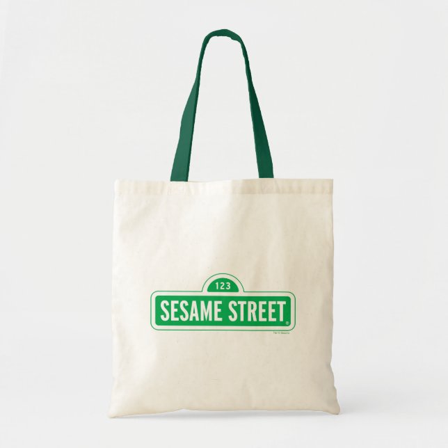 Sesame Street | Green Logo Tote Bag (Front)