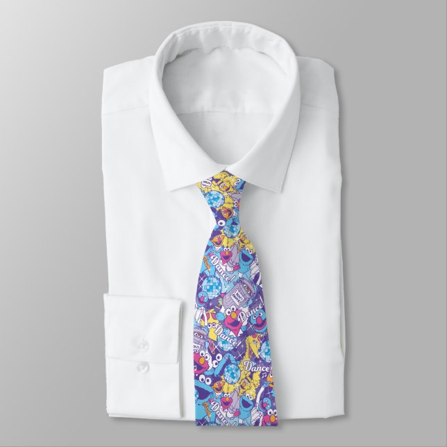 Sesame Street | Groovy Dance Pattern Tie (Tied)