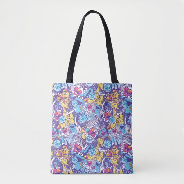 Sesame Street | Groovy Dance Pattern Tote Bag (Front)
