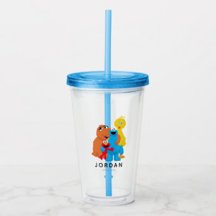 Sesame Street   Group Hug   Add Your Name Acrylic Tumbler