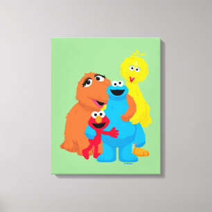 Sesame Street   Group Hug Canvas Print