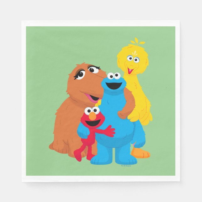 Sesame Street | Group Hug Napkin (Front)