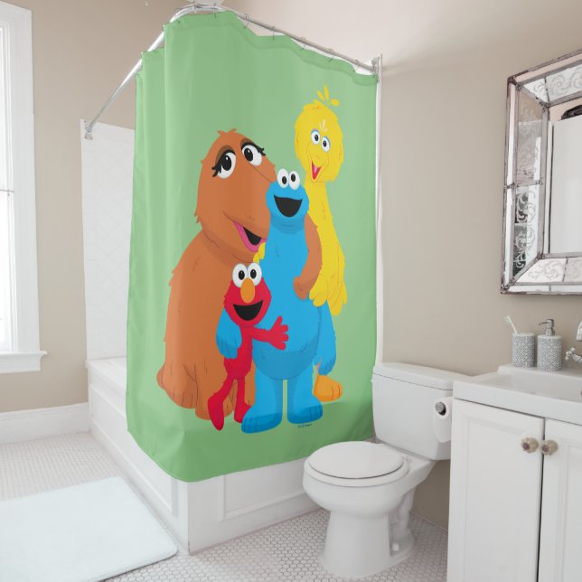 Sesame Street | Group Hug Shower Curtain (In Situ)