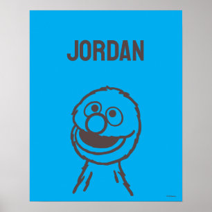 Sesame Street   Grover Bright   Add Your Name Poster