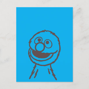 Sesame Street   Grover Bright Postcard