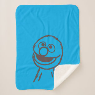 Sesame Street   Grover Bright Sherpa Blanket