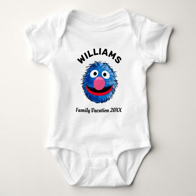 Sesame Street | Grover Family Vacation Baby Bodysuit (Front)