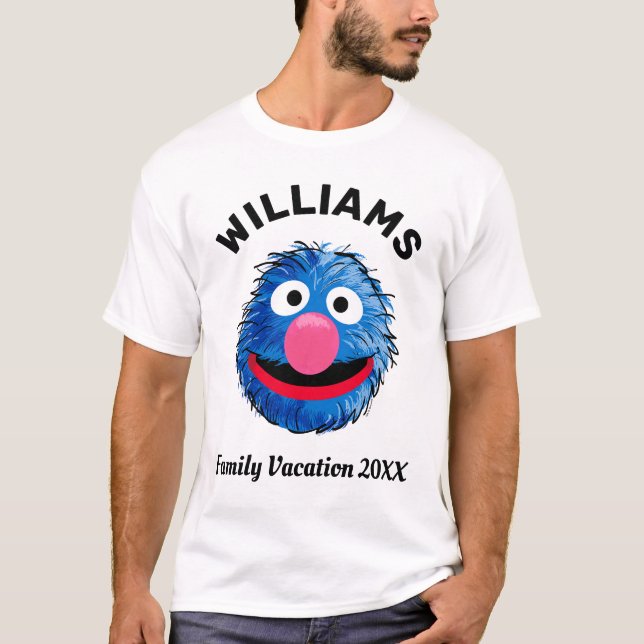 Sesame Street | Grover Family Vacation T-Shirt (Front)