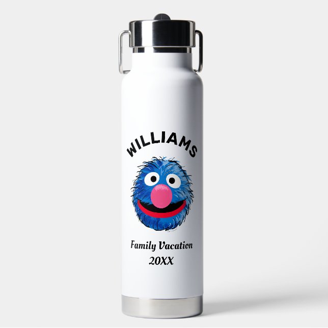 Sesame Street | Grover Family Vacation Water Bottle (Front)