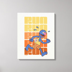 Sesame Street   Grover Runs Canvas Print