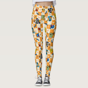 Sesame Street Halloween Chequered Pattern Leggings
