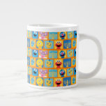 Sesame Street Hanukkah Pattern Large Coffee Mug<br><div class="desc">Celebrate the joy of Hanukkah with this delightful Sesame Street-themed pattern graphic! Featuring beloved characters like Abby Cadabby, Grover, Cookie Monster, Elmo, and Big Bird, alongside traditional Hanukkah symbols such as colourful dreidels and bright menorahs, this design captures the festive spirit of the holiday. The cheerful combination of blue, yellow,...</div>