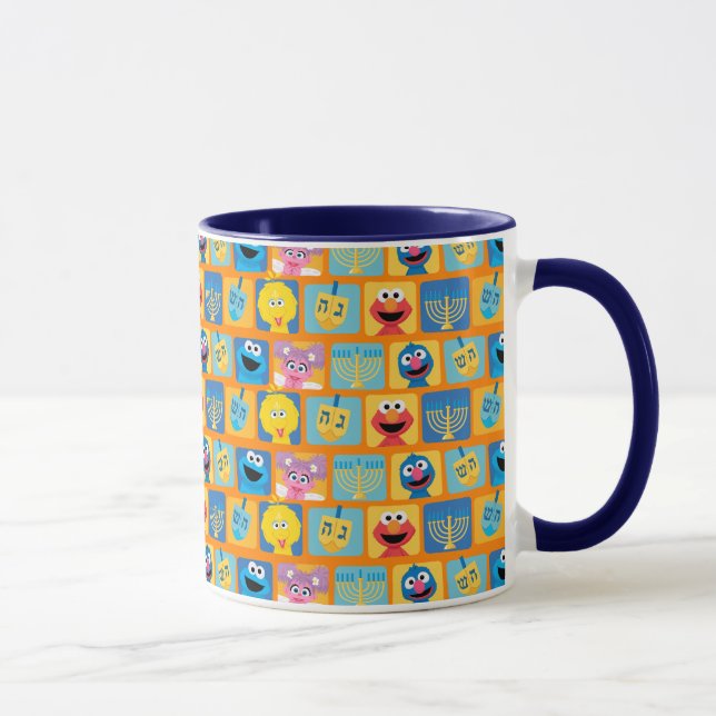 Sesame Street Hanukkah Pattern Mug (Right)