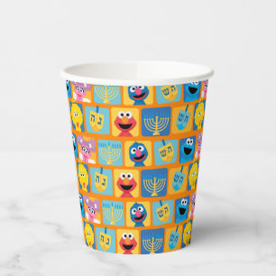 Sesame Street Hanukkah Pattern Paper Cups