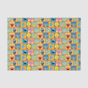 Sesame Street Hanukkah Pattern Tissue Paper