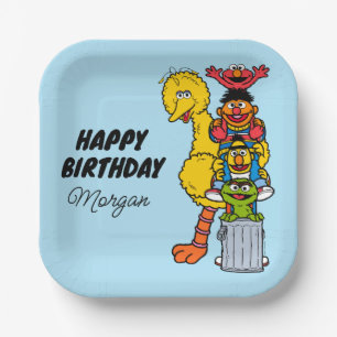 Sesame Street   Happy Birthday Pals Paper Plate
