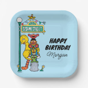 Sesame Street   Happy Birthday Paper Plate