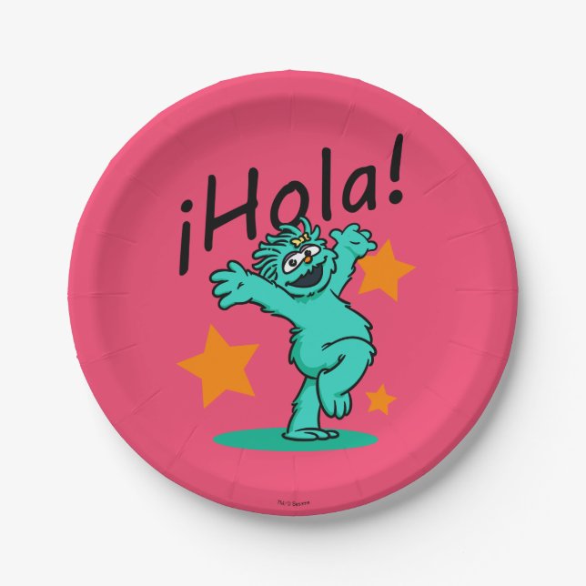 Sesame Street | ¡Hola! Rosita Paper Plate (Front)