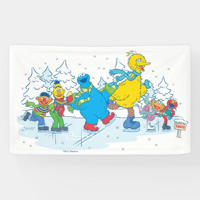 Sesame Street | Ice Skating Friends Banner (Horizontal)