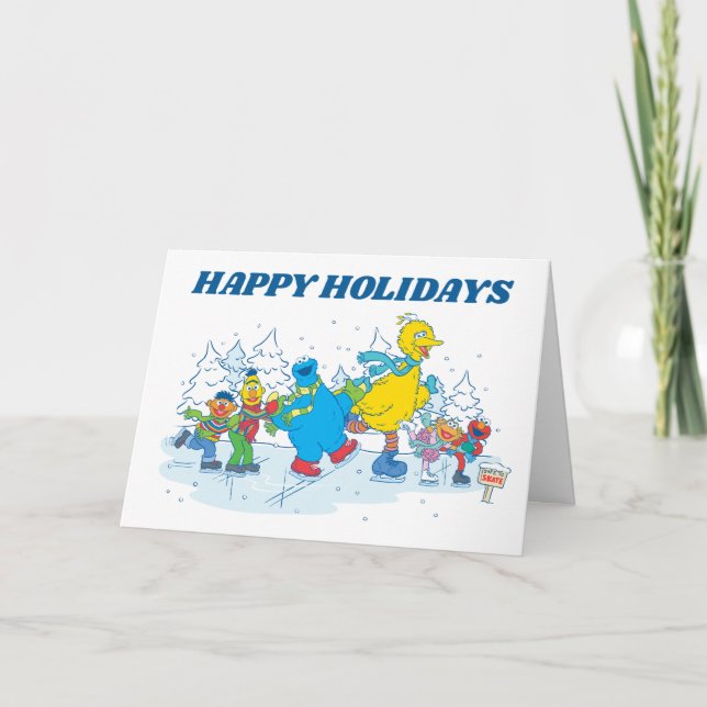 Sesame Street | Ice Skating Friends Card (Front)