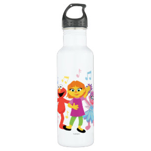 Sesame Street   Julia, Elmo & Abby Dancing 710 Ml Water Bottle