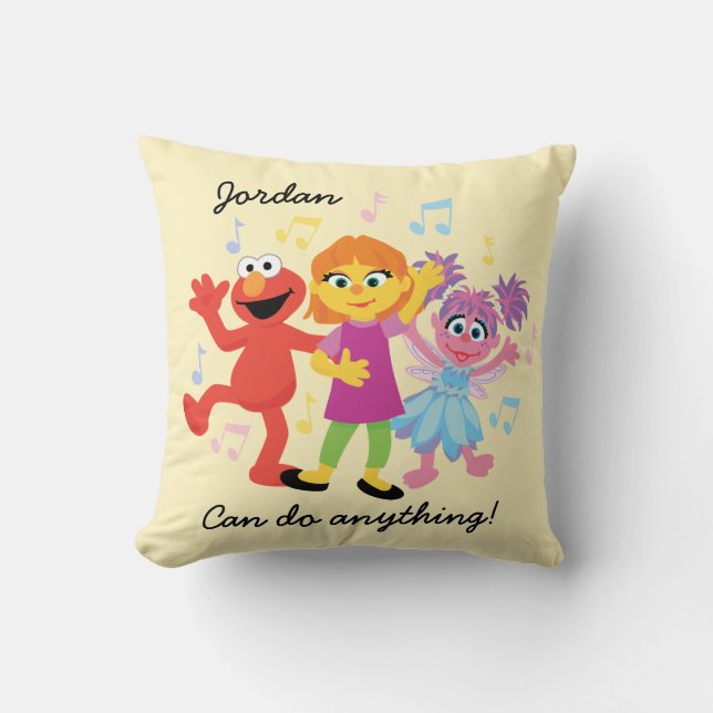 Sesame Street | Julia, Elmo & Abby Dancing Cushion (Front)