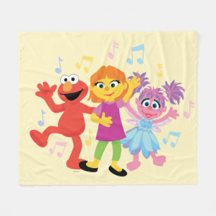 Sesame Street   Julia, Elmo & Abby Dancing Fleece Blanket