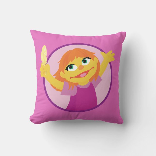 Sesame Street | Julia Holding Feather Cushion (Front)