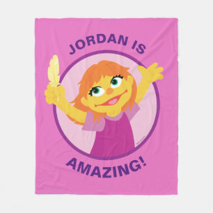 Sesame Street   Julia Holding Feather Fleece Blanket