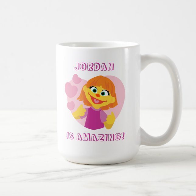 Sesame Street | Julia Pink Heart Coffee Mug (Right)