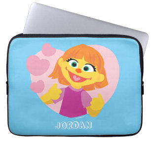 Sesame Street   Julia Pink Heart Laptop Sleeve