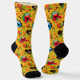 Sesame Street Kwanzaa Pattern Socks