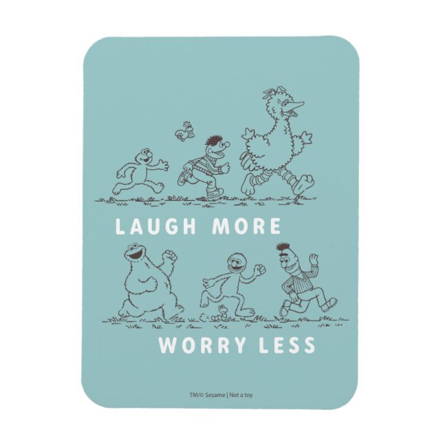 Sesame Street | Laugh More Worry Less Magnet (Vertical)