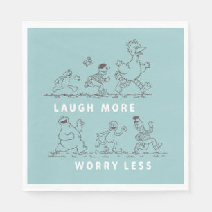 Sesame Street   Laugh More Worry Less Napkin