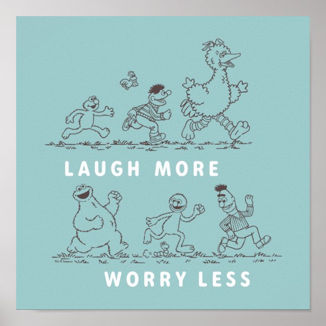 Sesame Street | Laugh More Worry Less Poster (Front)
