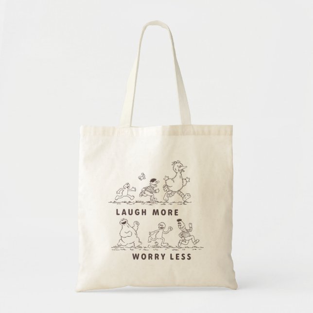 Sesame Street | Laugh More Worry Less Tote Bag (Front)