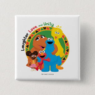 Sesame Street Laughter, Love, & Unity 15 Cm Square Badge