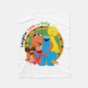 Sesame Street   Laughter, Love, & Unity Fleece Blanket