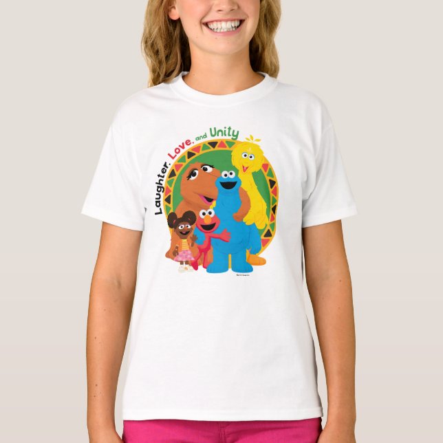 Sesame Street | Laughter, Love, & Unity T-Shirt (Front)