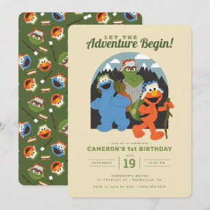 Sesame Street   Let the Adventure Begin Birthday Invitation