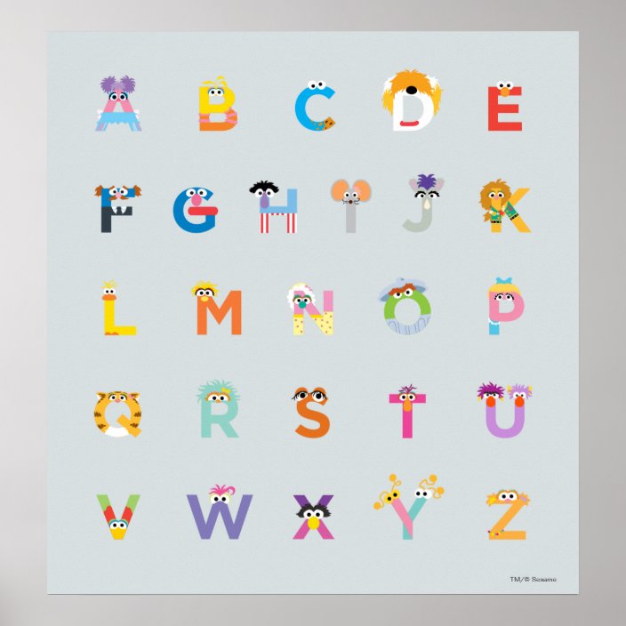 Sesame Street | Letters of the Alphabet Poster | Zazzle.com.au
