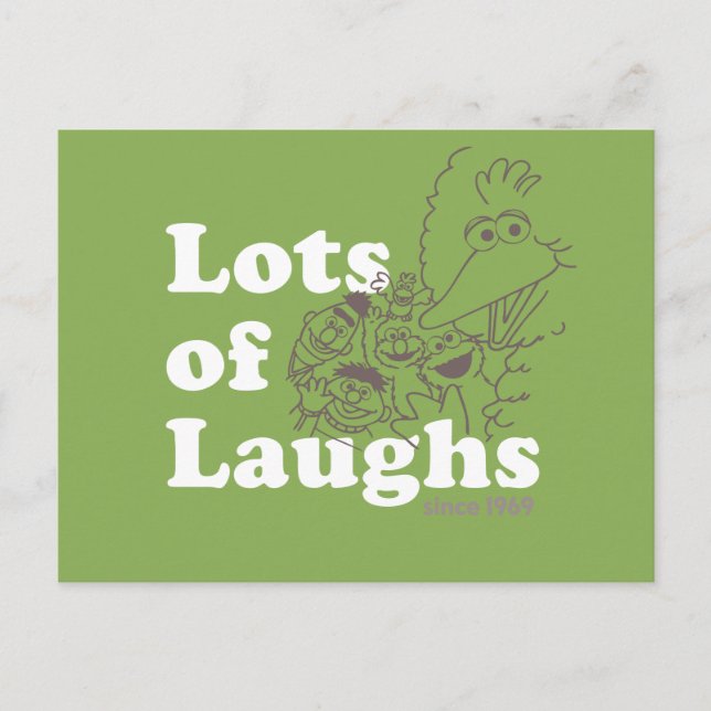 Sesame Street | Lots of Laughs Since 1969 Postcard (Front)