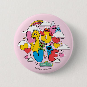 Sesame Street Love 6 Cm Round Badge