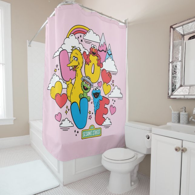 Sesame Street | Love Shower Curtain (In Situ)