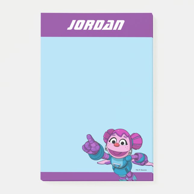 Sesame Street | Mecha Builders Abby | Add Name Post-it Notes (Front)