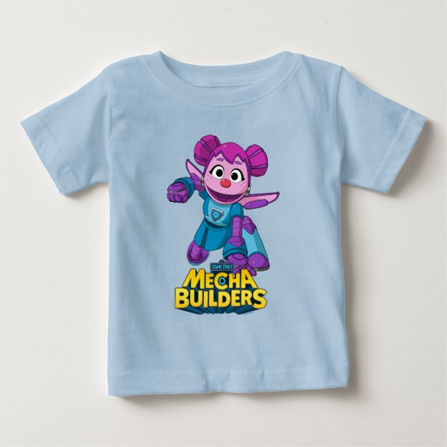 Sesame Street | Mecha Builders Abby In Action Baby T-Shirt (Front)