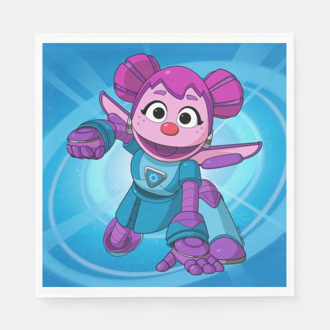 Sesame Street | Mecha Builders Abby In Action Napkin (Front)